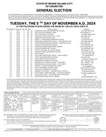 November 5, 2024 General Election Polling Locations and Early Voting